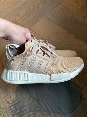 adidas NMD_R1 Sneakers in Soft Beige with White Sole
